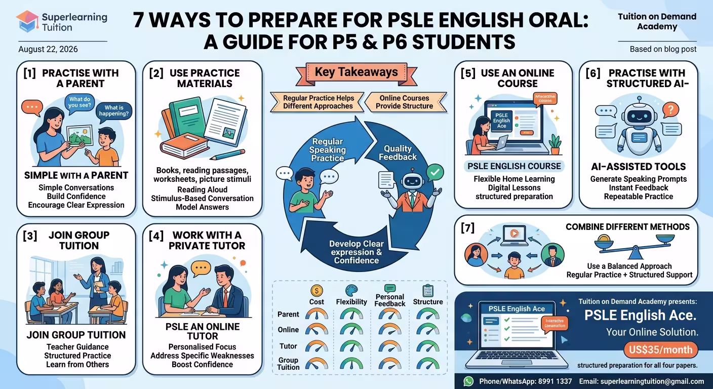 PSLE English Oral Practice: 7 Ways P5 & P6 Students Can Prepare